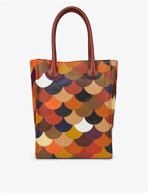 Chloé Joyce Patchwork Leather Tote Bag .